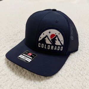 Richardson 112 Hat with Colorado Patch Navy Blue SnapBack Hat New